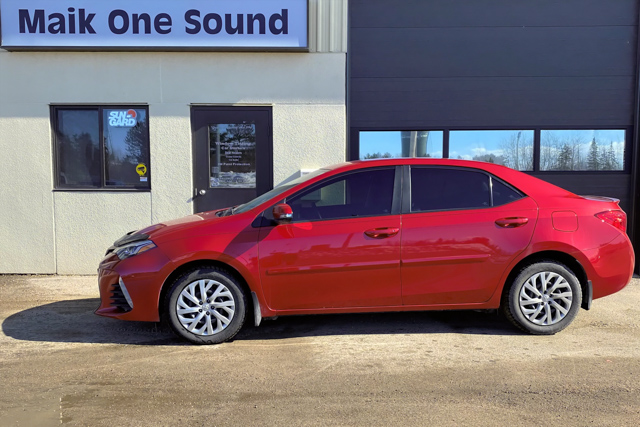 Toyota 2020 Corolla with professional window tint in North Bay